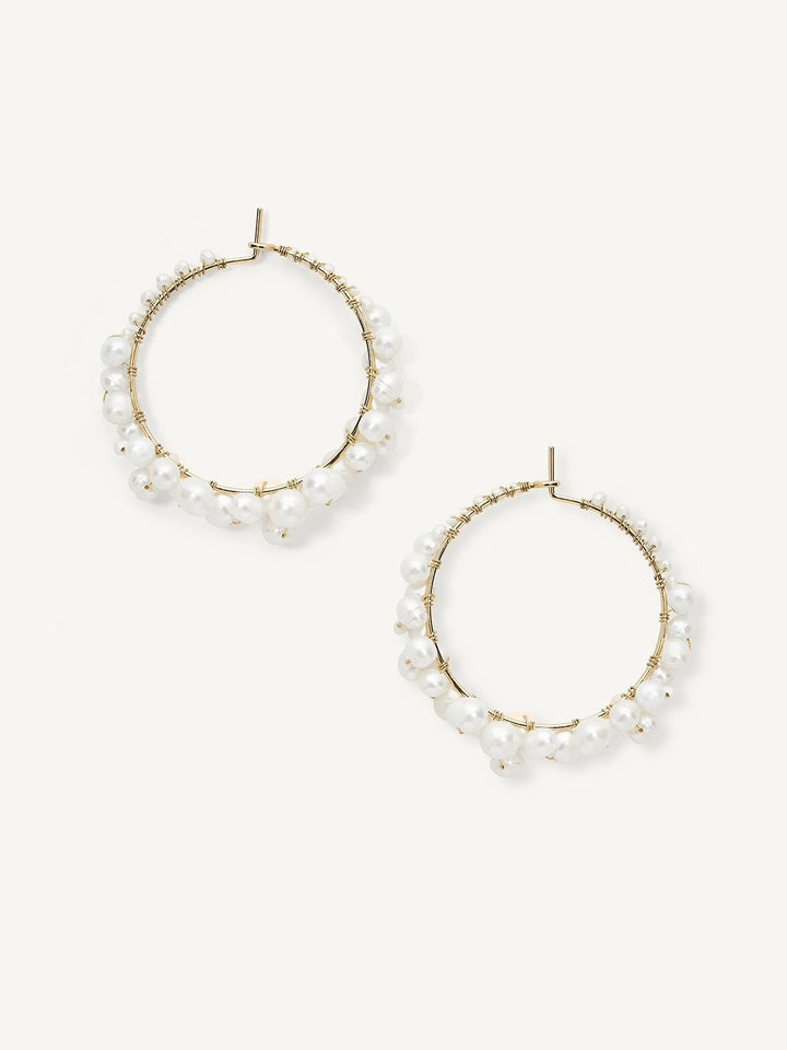 Olive & Piper Cruz Pearl Hoop Earrings