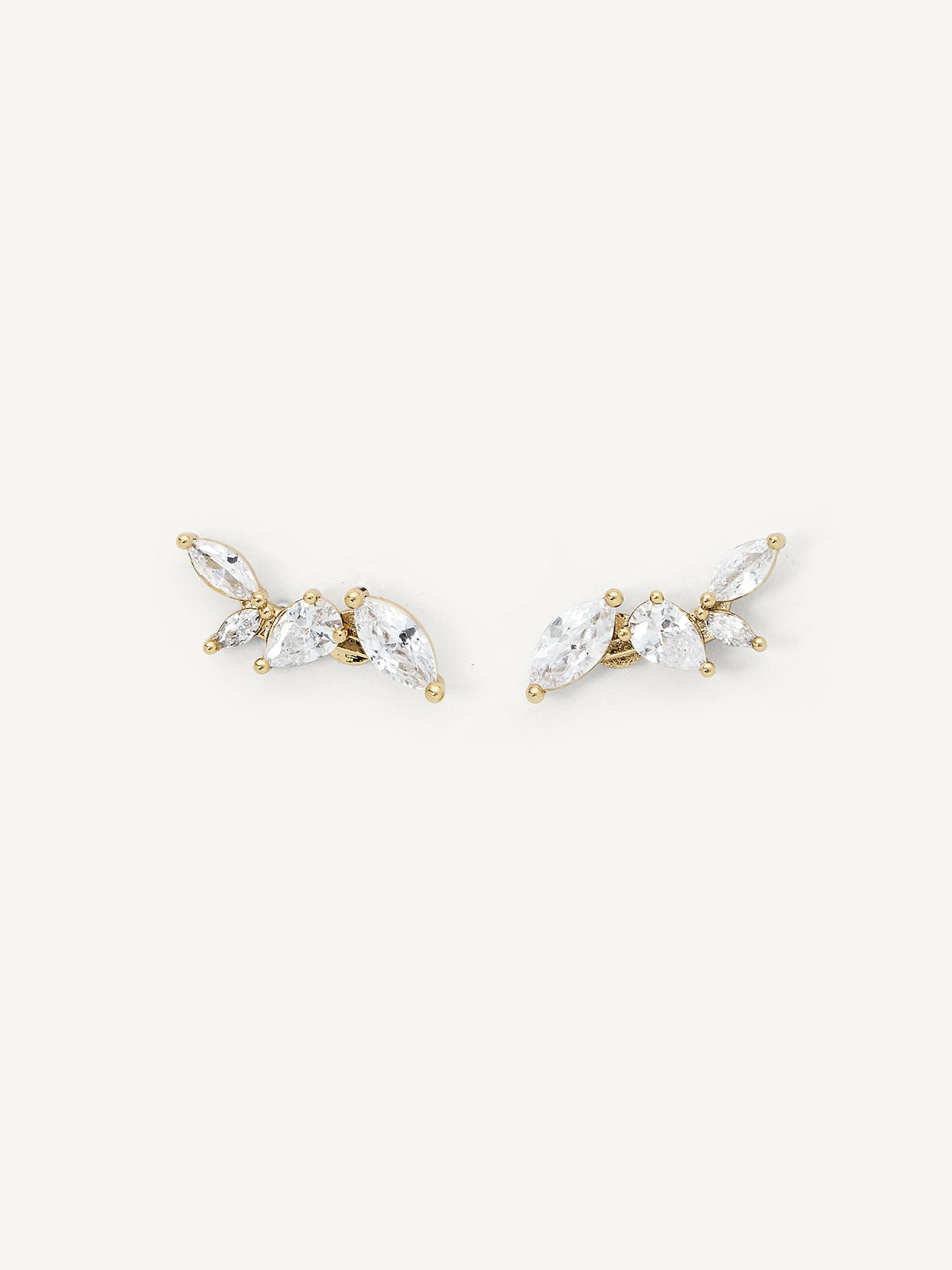 Gold Studded Ear store Climbers