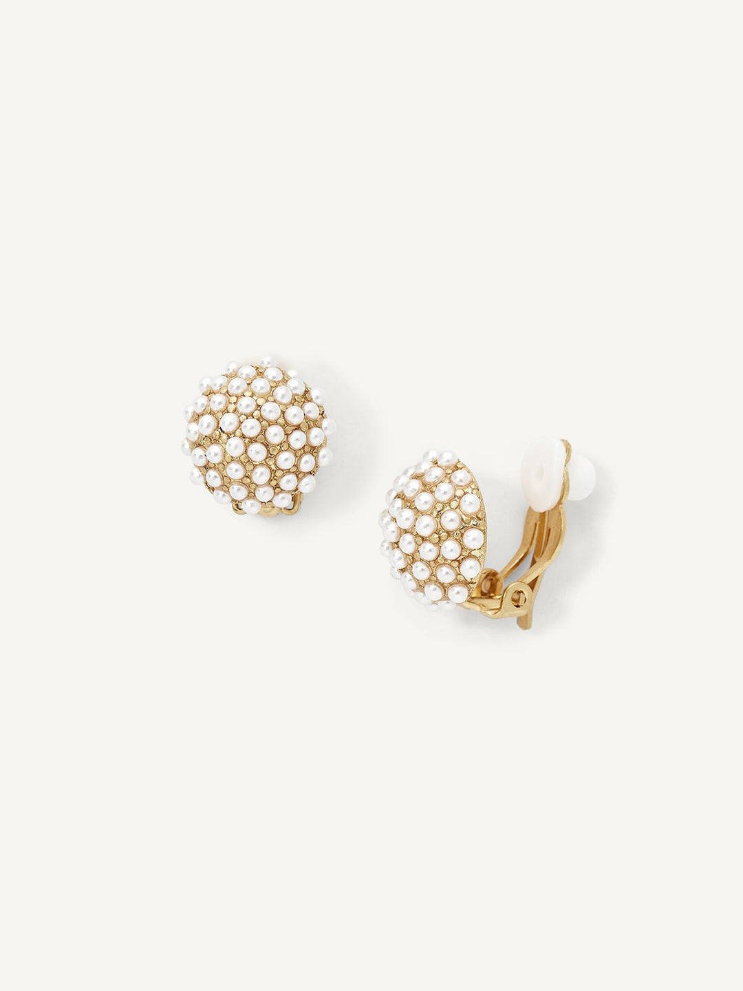 Olive & Piper Pearl Pave Clip-On Earrings