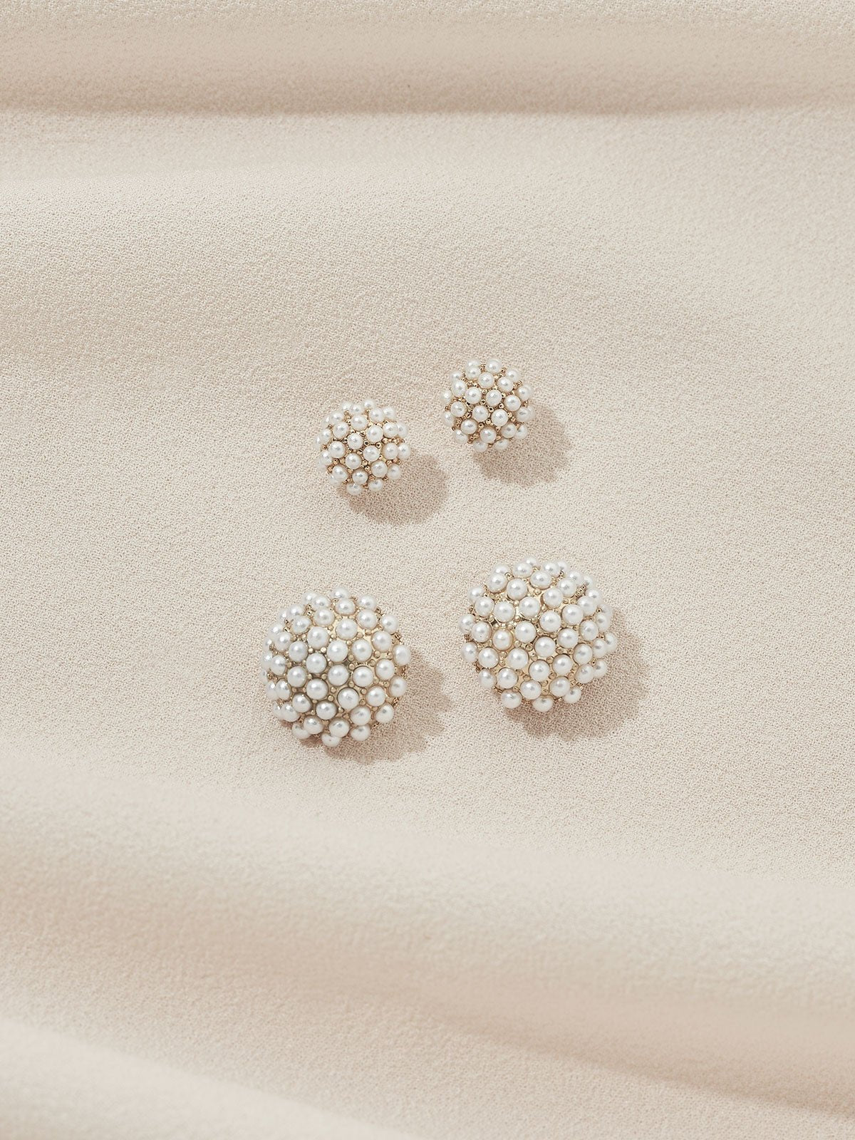 Pearl on sale pave studs