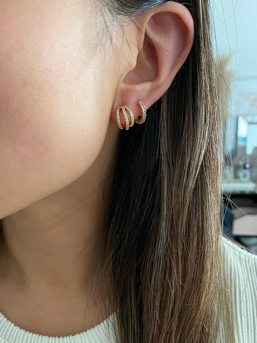 Olive & Piper Harper Huggie Hoop Earrings