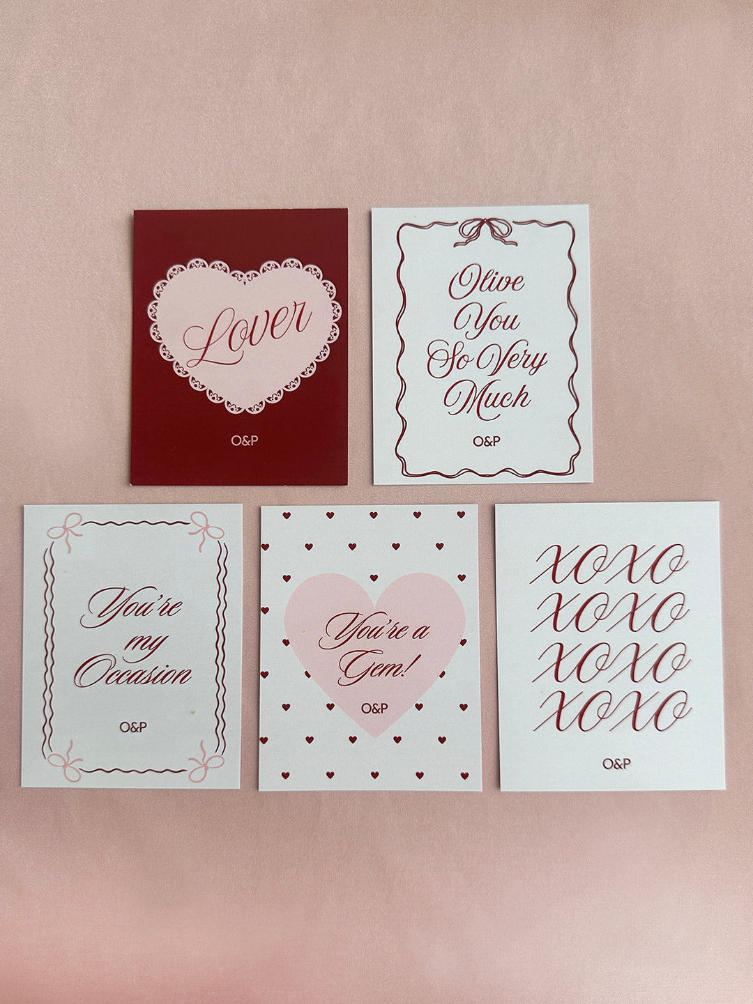 Olive & Piper Valentine Cards (Set of 5)