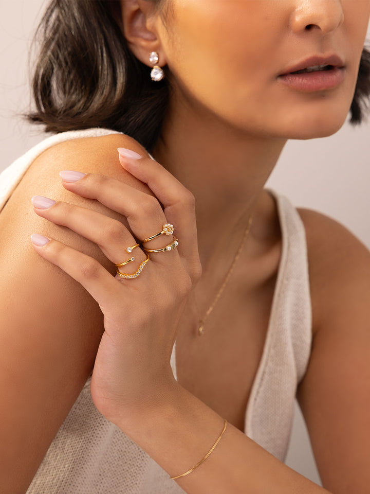 Olive & Piper Demi-Fine Vermeil Stacking Rings