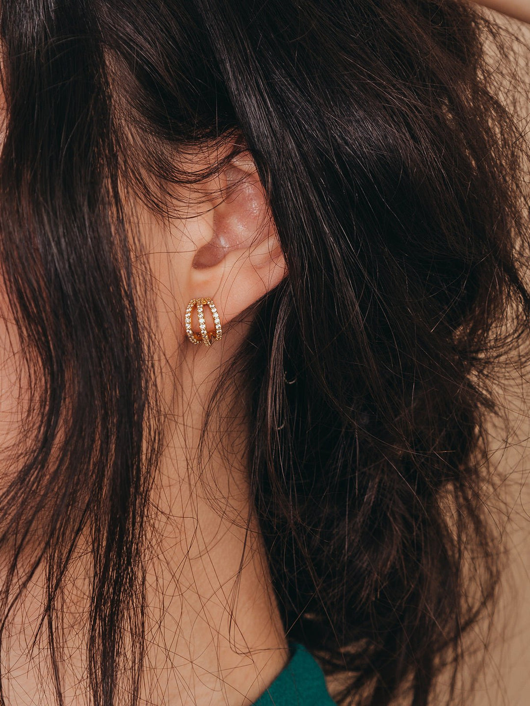  5 Pairs Gold Huggies Hoop Earrings Set for Women Girls