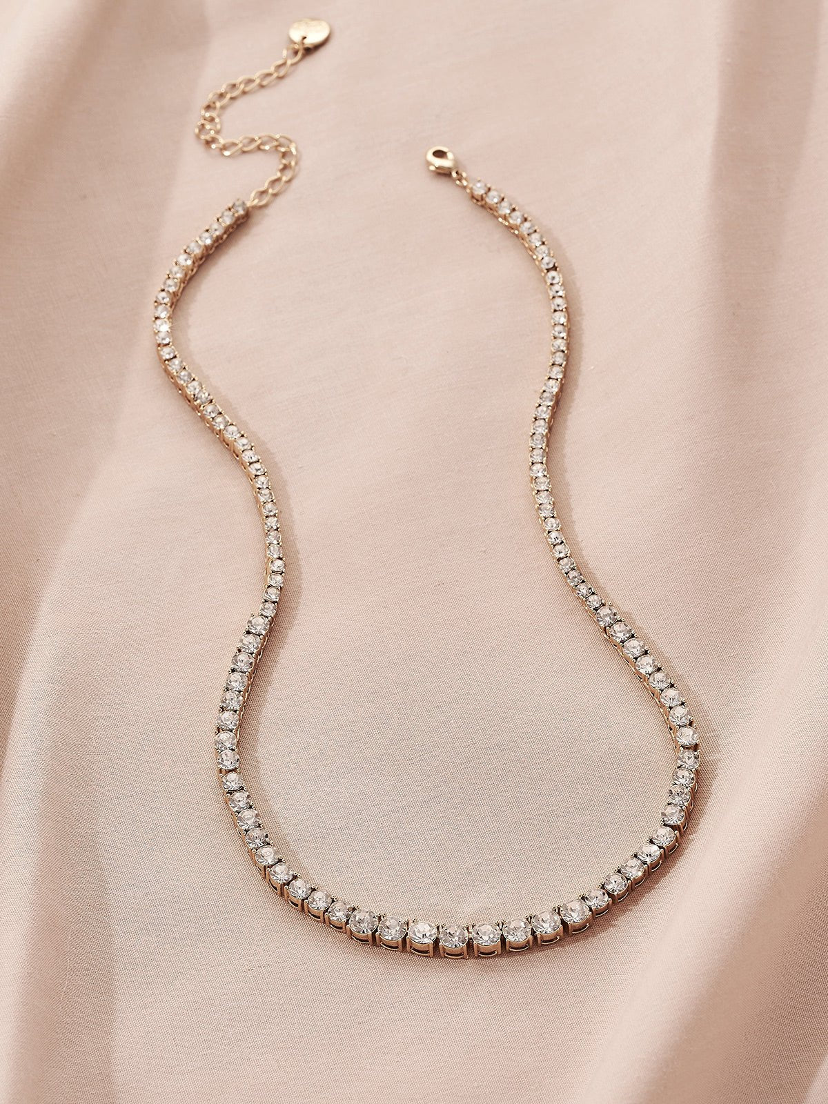 Tennis crystal necklace store